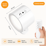 KOVA DualGlow - Aplique de Pared Inalambrico con Mando y Doble Luz 9