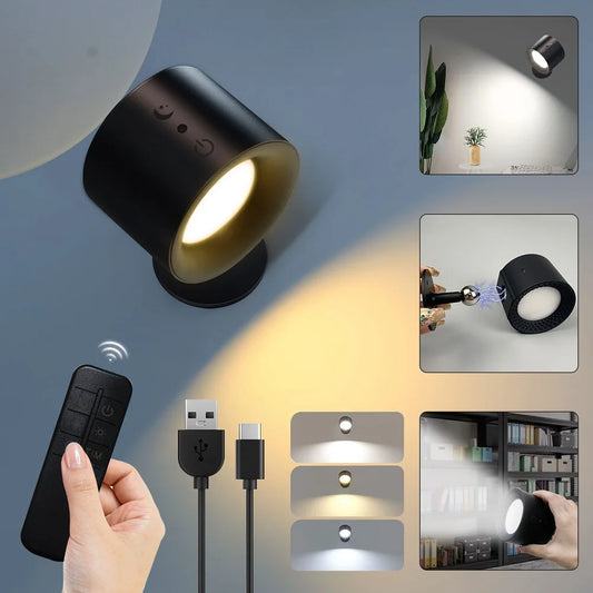 KOVA DualGlow - Aplique de Pared Inalambrico con Mando y Doble Luz