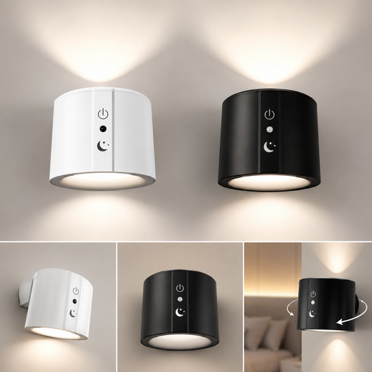 KOVA DualGlow - Aplique de Pared Inalambrico con Mando y Doble Luz